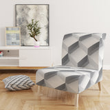 Designart 'White Abstract Pattern' Scandinavian Accent Chair