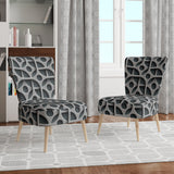 Designart 'Squares Pattern' Scandinavian Accent Chair