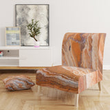 Designart 'Marbled Detail of Colourful Rock' Mid-Century Accent Chair