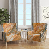 Designart 'Segment Layers of Marbled Rock' Mid-Century Accent Chair