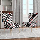 Designart 'Retro Geometrical Abstract Minimal Pattern XII' Mid-Century Accent Chair