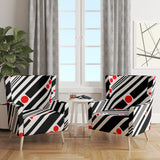 Designart 'Retro Geometrical Abstract Minimal Pattern XII' Mid-Century Accent Chair