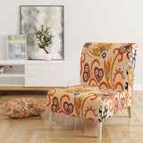 Designart 'Retro Indian Floral Batik III' Mid-Century Accent Chair