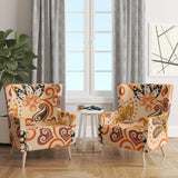 Designart 'Retro Indian Floral Batik III' Mid-Century Accent Chair