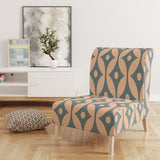 Designart 'Retro Pattern Abstract Design IV' Mid-Century Accent Chair