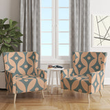 Designart 'Retro Pattern Abstract Design IV' Mid-Century Accent Chair