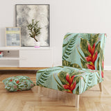 Designart 'Tropical Foliage II' Mid-Century Accent Chair