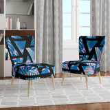 Designart 'Retro Floral Pattern XIV' Mid-Century Accent Chair