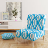Designart 'Retro Pattern Abstract Design VI' Mid-Century Accent Chair