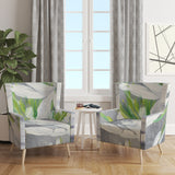 Designart 'Flower Cleome Splash II' Tranditional Accent Chair