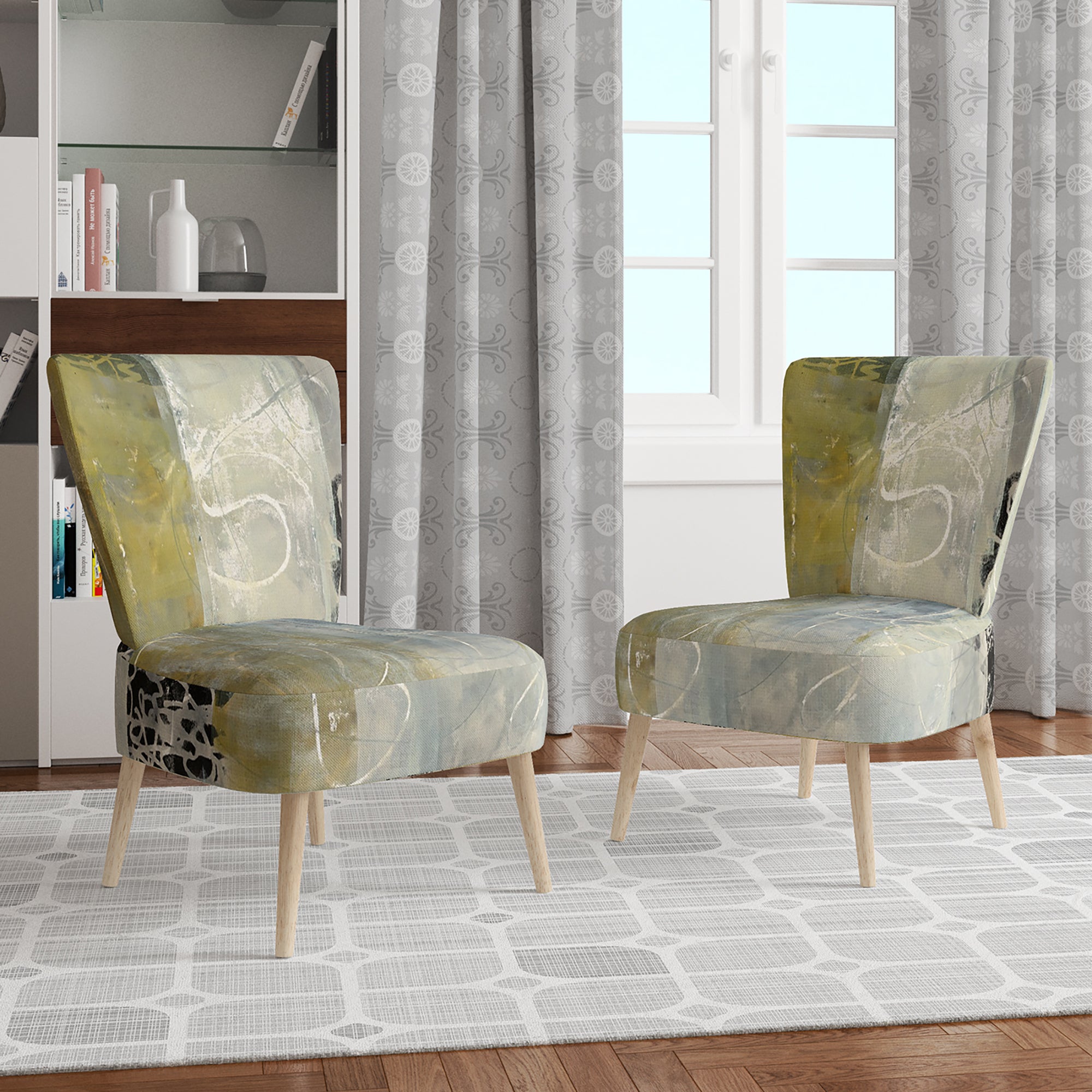Designart 'Multicolor Twin City' Glam Accent Chair
