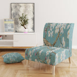 Designart 'Blue April Tree' Traditional Accent Chair