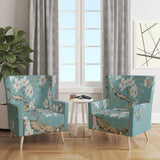 Designart 'Blue April Tree' Traditional Accent Chair