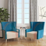 Designart 'Modern Simply Blue' Mid-Century Accent Chair