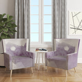 Designart 'Midnight at the Lake II Amethyst and Grey' Shabby Chic Accent Chair