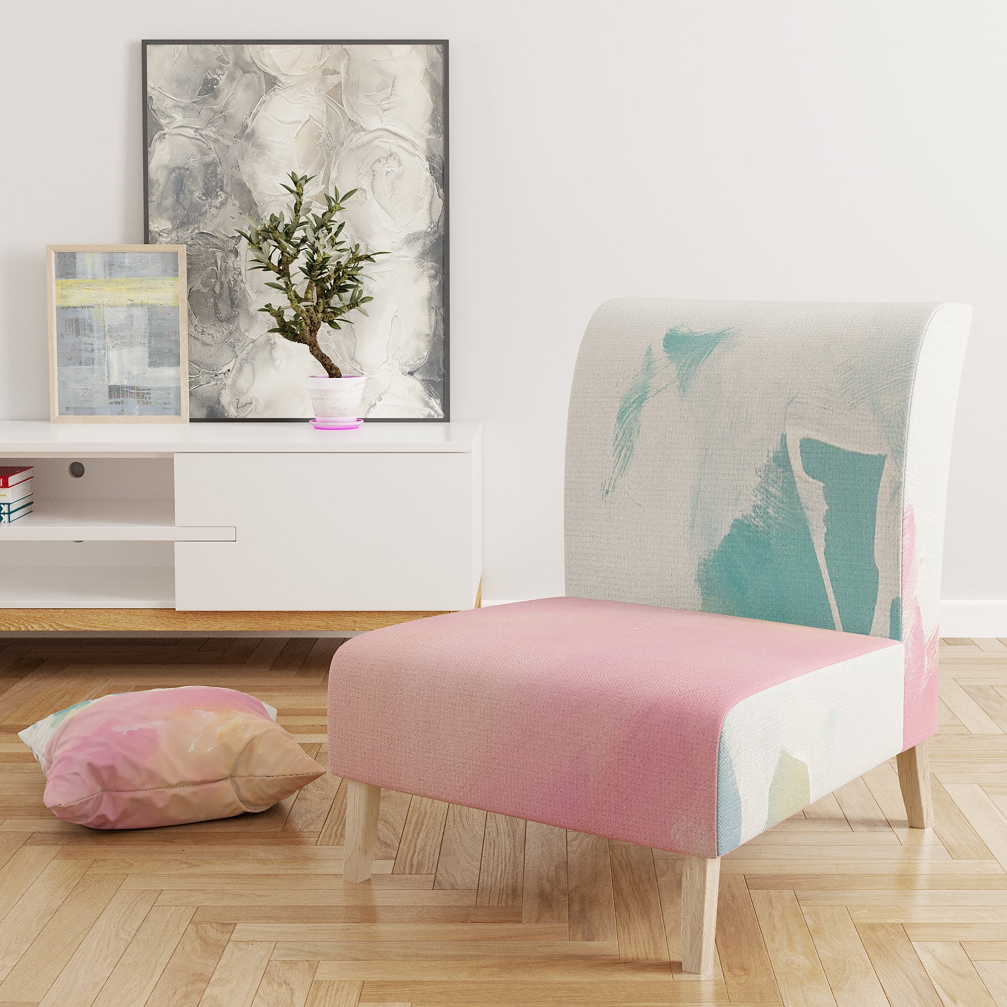 Designart 'Pink Dream' Modern Accent Chair