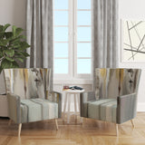 Designart 'Silver and Yellow Birch Forest' Cottage Accent Chair