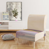 Designart 'Painted Purple and Gold Landscape II' Shabby Chic Accent Chair