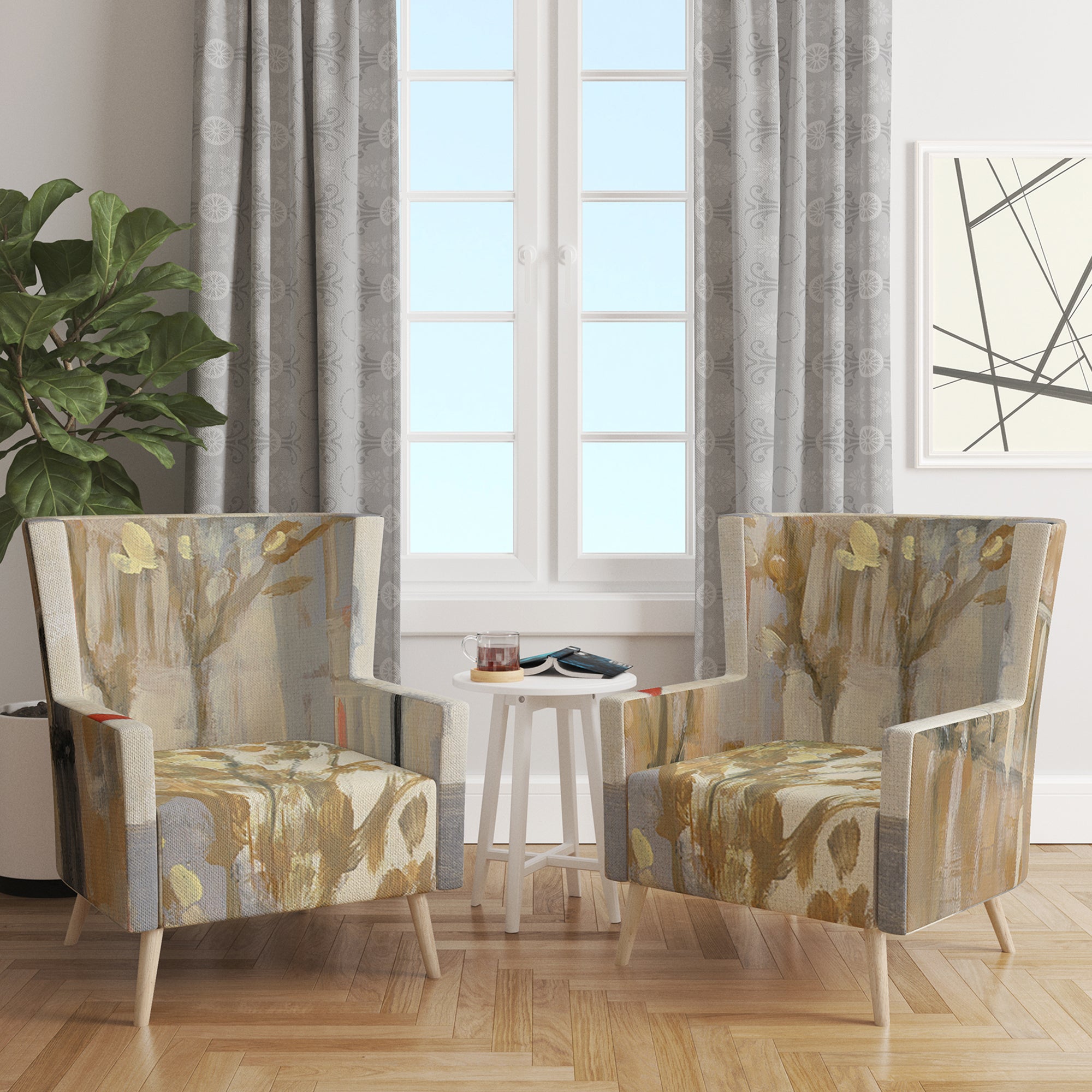 Designart 'Love in Paris V' Romantic French Country Accent Chair
