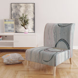 Designart 'Whitewashed Syrah' Modern Geometric Accent Chair