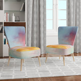 Designart 'Pastel Pink And Blue Clouds' Traditional Accent Chair