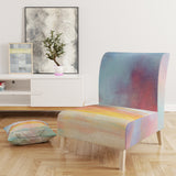 Designart 'Pastel Pink And Blue Clouds' Traditional Accent Chair