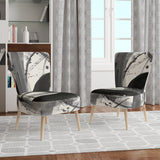 Designart 'Black and White Minimalistic Painting' Modern Accent Chair