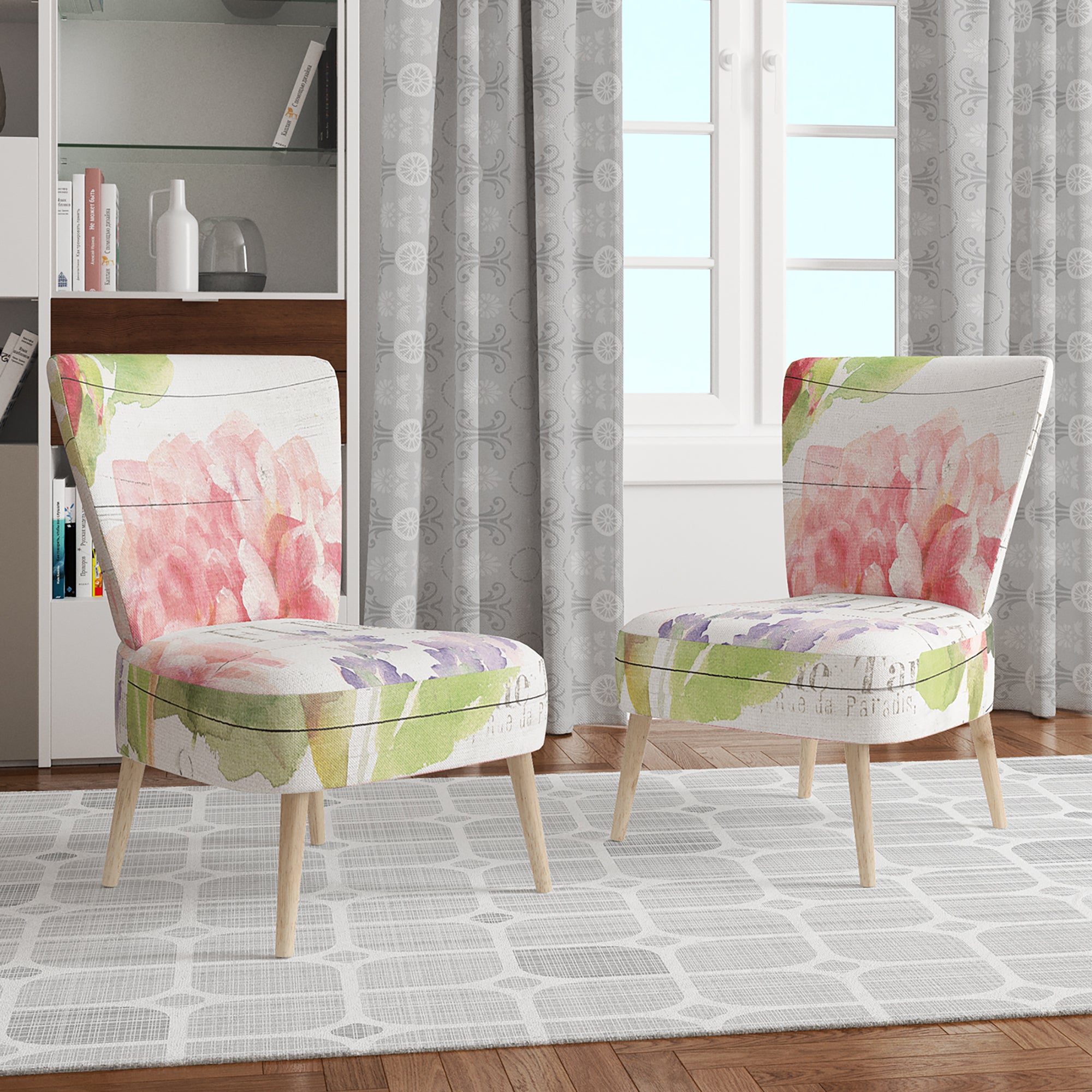 Designart 'Maison Des Fleurs II' Farmhouse Accent Chair