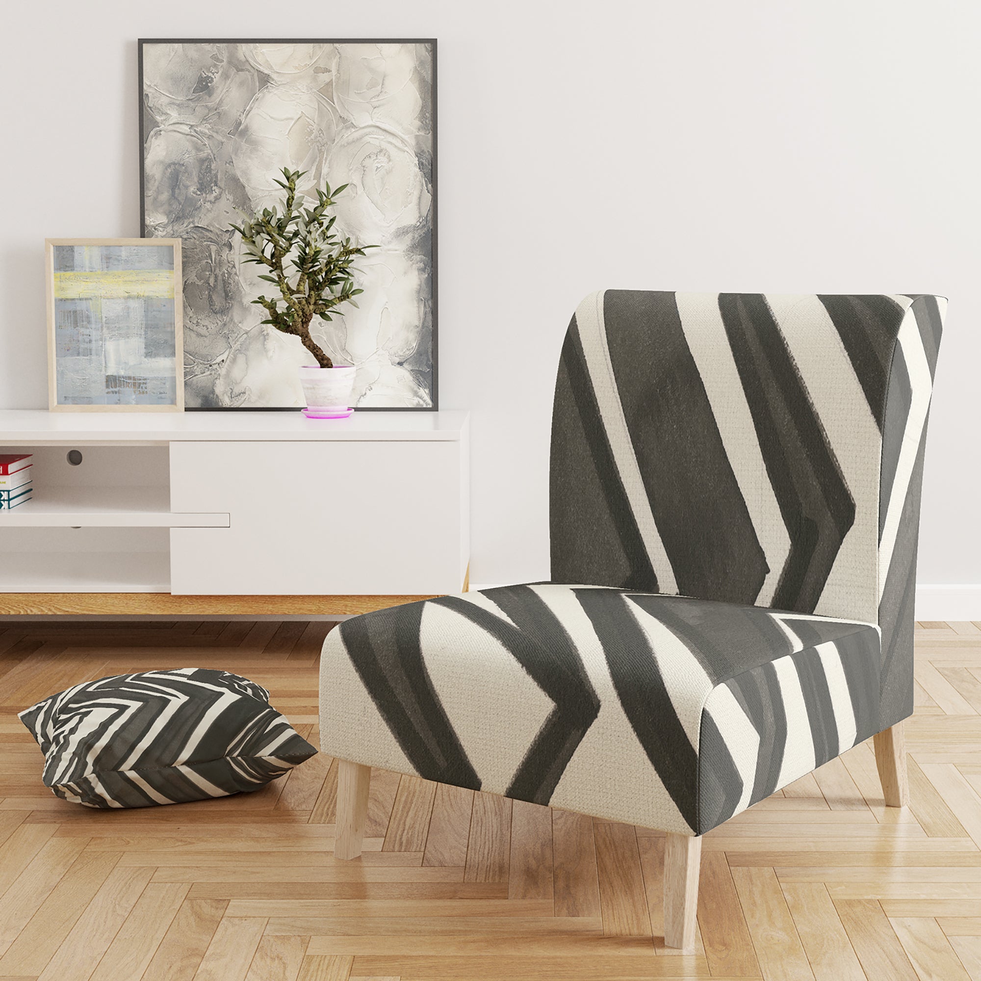 Designart 'Minimalist Graphics VI' Transitional Accent Chair