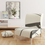 Designart 'minimalist black and white III' Transitional Accent Chair