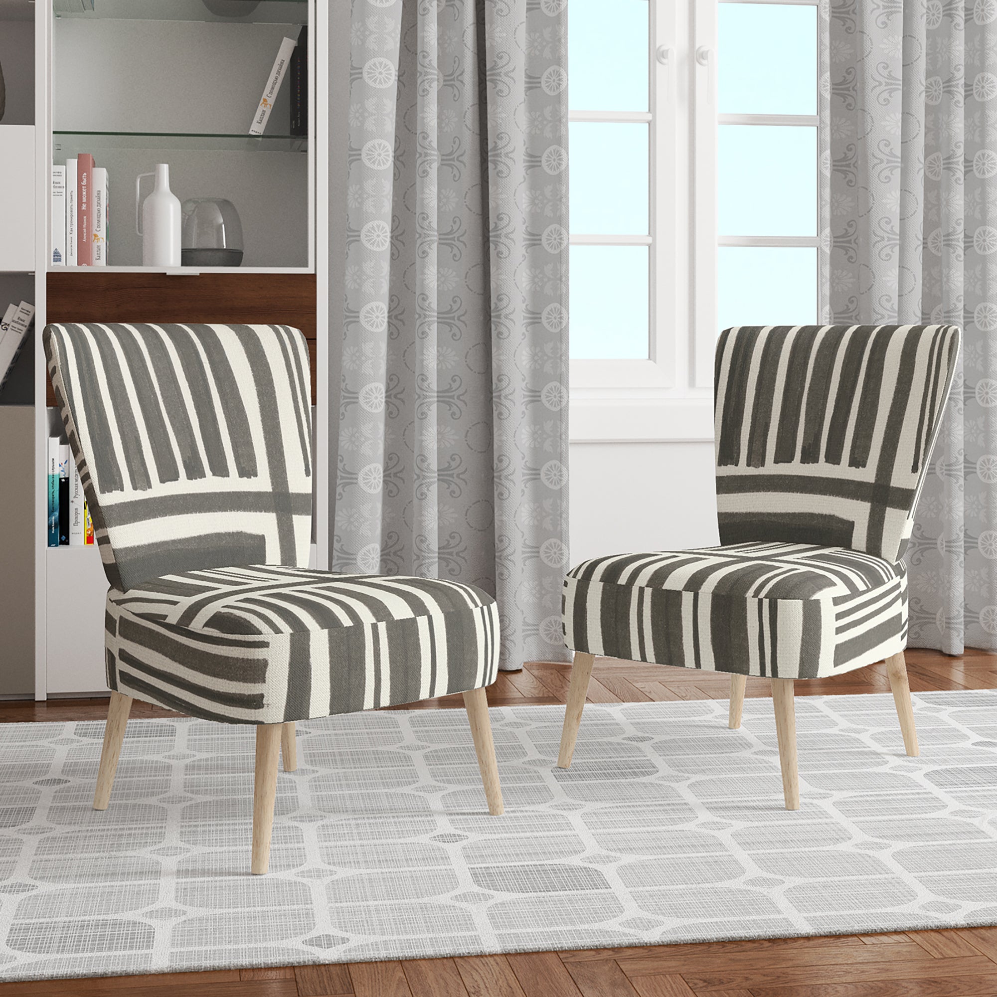 Designart 'Minimalist Graphics I' Transitional Accent Chair