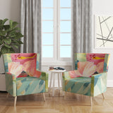 Designart 'Hibiscus Garden III' Traditional Accent Chair