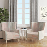 Designart 'Intersect II Grey' Pink Modern Accent Chair