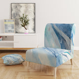 Designart 'Blue Silver Spring II' Modern Lake House Accent Chair