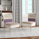 Designart 'Shape of Glam Purple' Shabby Chic Accent Chair