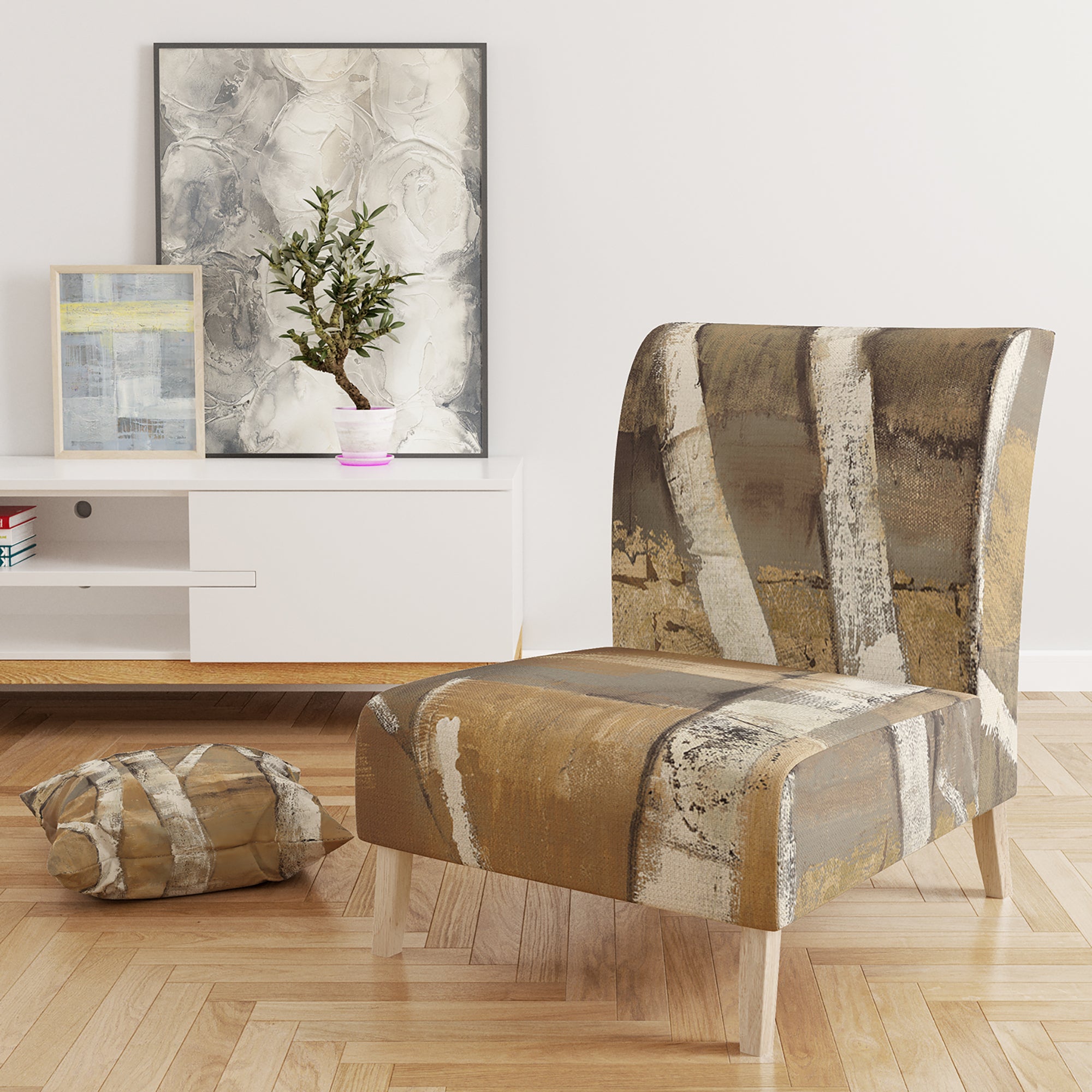 Designart 'Natural Birch Forest II' Traditional Accent Chair