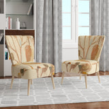 Designart 'Copper Branches Composition' Lake House Accent Chair