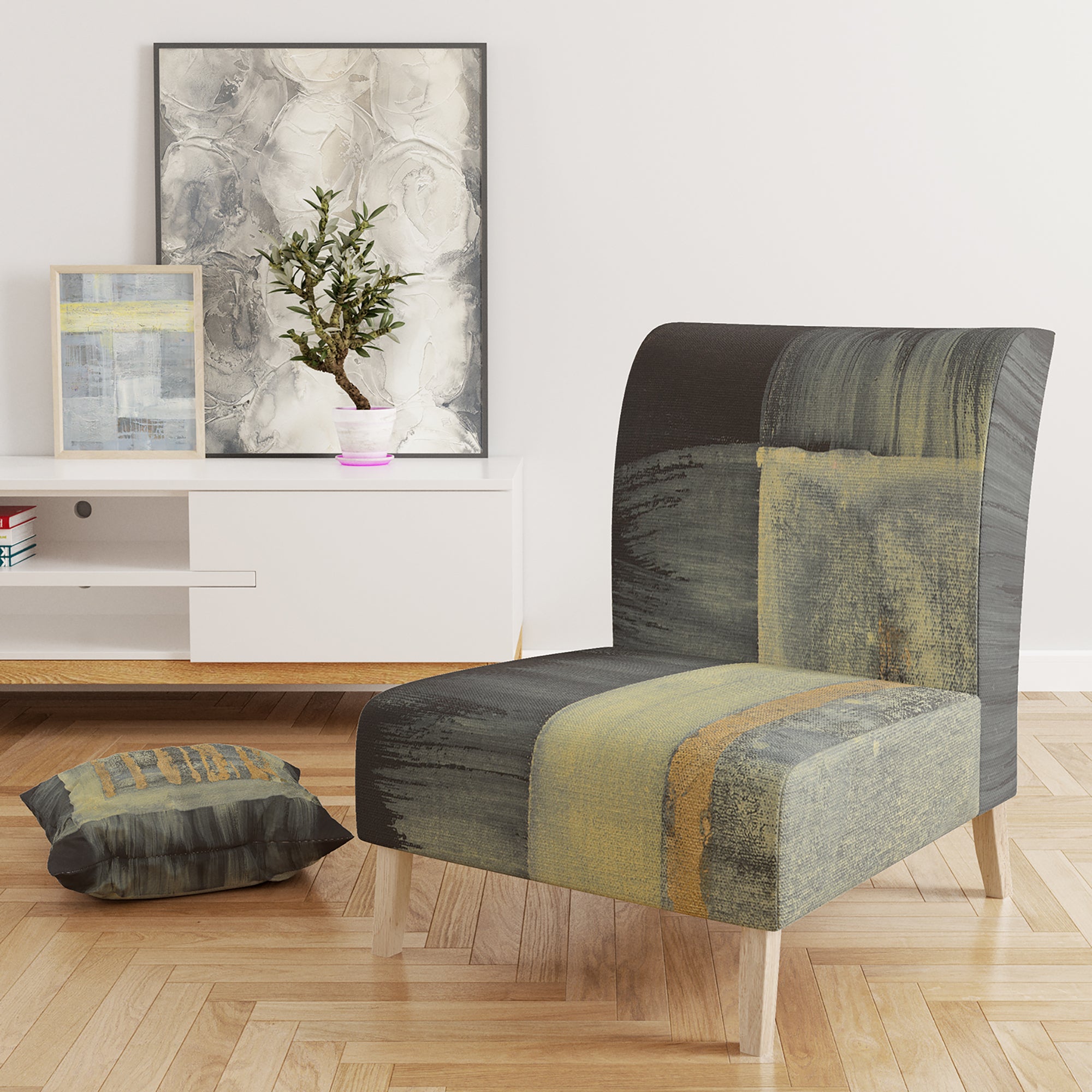Designart 'Galm Abstract II' Transitional Accent Chair