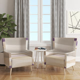 Designart 'Shape of Glam Purple I' Shabby Chic Accent Chair