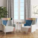 Designart 'Geometrical Composition Triangles III' Modern Accent Chair