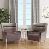 Designart 'Purple Glam Storm I' Glam & Shabby Chic Accent Chair