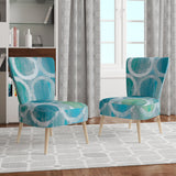 Designart 'Natural Blue Circle' Modern Accent Chair