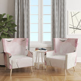 Designart 'Indigold Shabby Peonies Pink' Farmhouse Accent Chair