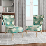 Designart 'Turquoise Watercolor geometrical I' Modern Accent Chair