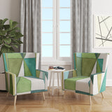 Designart 'geometric Green Triangle III' Mid-Century Accent Chair