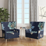 Designart 'Indigold metallic Flower Pattern' Floral Upholstered Accent Chair