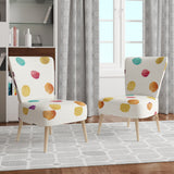 Designart 'Orange Blue and Purple Polka Dot Pattern' Transitional Accent Chair
