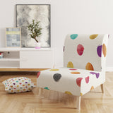 Designart 'Orange Blue and Purple Polka Dot Pattern' Transitional Accent Chair