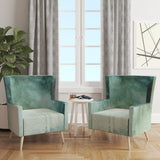 Designart 'Lost into the Blue' Mid-Century Accent Chair