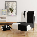 Designart 'Black & White Crossing Paths II' Modern Accent Chair
